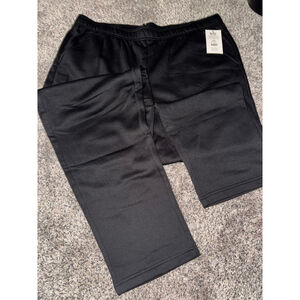 Men's Athletic Works Black Fleece Open Leg Sweatpants 2XL (44-46)​